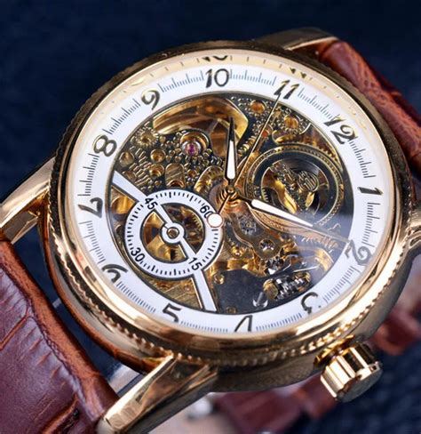 Mechanical Chronograph Watch Men's Fashion Leisure Hollowed out ...