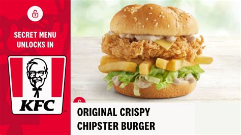 Checkout Basket Kfc Original Crispy Chipster Burger Secret Menu Item