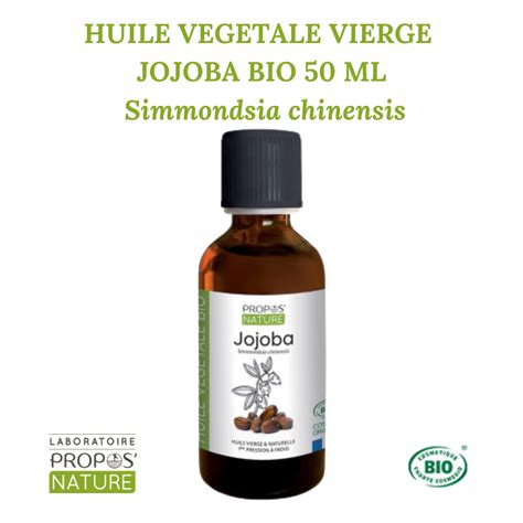 Jojoba Bio Huile Vegetale Vierge Simmondsia Chinensis