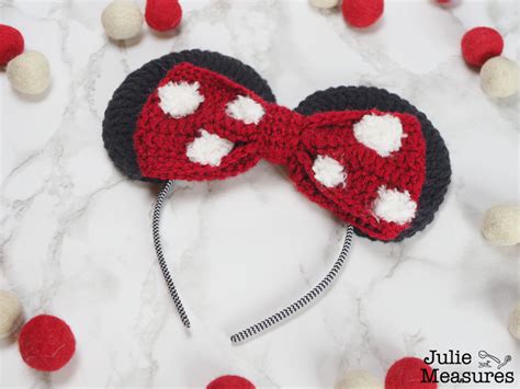 Crochet Minnie Mouse Ears Julie Measures