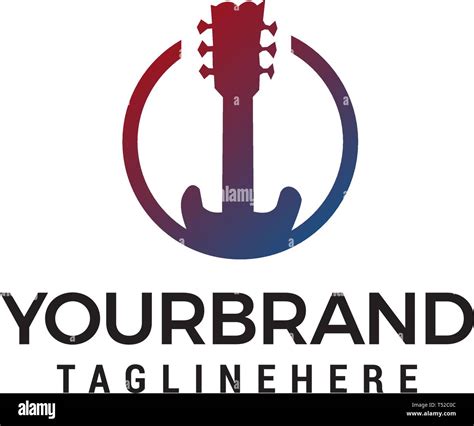 Guitar Logo Design Concept Template Vector Stock Vector Image And Art Alamy