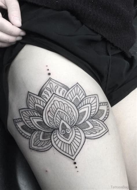 45 Best Lotus Flowers Tattoos On Thigh Tattoo Designs