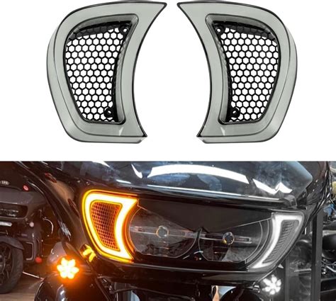 Amazon Hdbubalus Motorcycle Headlight Vent Accent Turn Signal Led