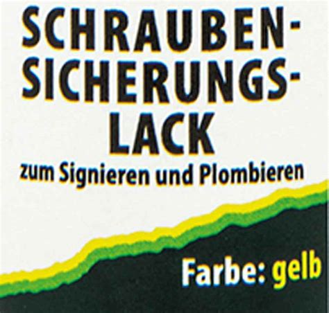 Schraubensicherungslack Gelb 20ml Petec 90120 Plombenlack Schraubenlack