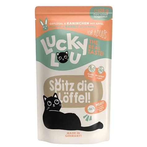 Lucky Lou Adult Geflügel Kaninchen für Katzen Fuettern mit Spass