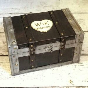 Keepsake Memory Box Treasure Chest Trunk Time Capsule Wedding Card Box