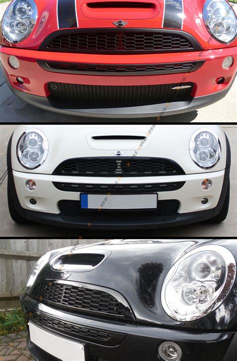 Mini Cooper S Front Hood Upper Lower Bumper Blk Honeycomb