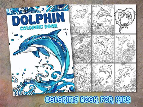 Dolphin Coloring Page And Coloring Book Graphic By Kdp Guru Creative