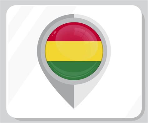 Premium Vector Bolivia Glossy Pin Location Flag Icon