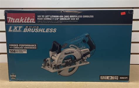 Makita Xsr01pt 18v X2 Lxt Li Ion 36v Brushless Rear Handle 7 1 4 Circular Saw 686024905936 Ebay