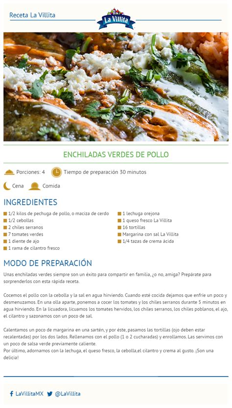 Arriba 53 Imagen Receta De Enchiladas De Lechuga Con Pollo Abzlocal Mx