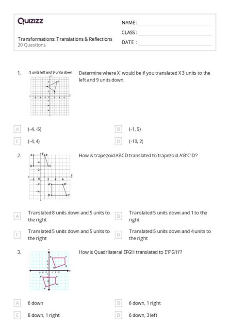 50 Reflections Worksheets For 6th Grade On Quizizz Free And Printable