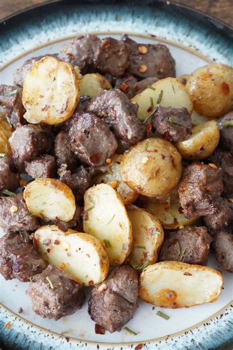 Air Fryer Steak Bites Potatoes Air Fry Anytime