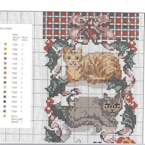 Christmas Stocking Cats Cross Stitch Design Free Cross Stitch Patterns