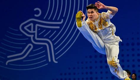 Aksi Edgar Xavier Marvelo Saat Raih Perak Cabang Wushu Asian Games 2023