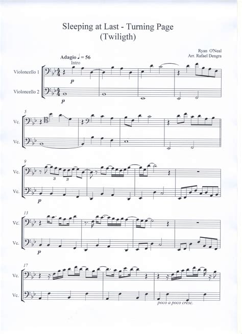 Turning Page Arr Rafael Dengra By Sleeping At Last Sheet Music For