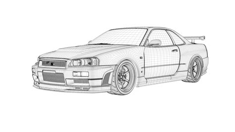 Nissan Skyline R34 Outline