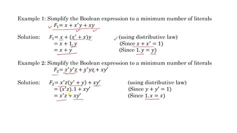 L13 Simplification Of Boolean Functions Using Algebraic Manipulation Youtube