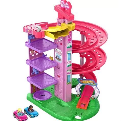 Hot Wheels Exclusive RacerVerse Barbie Spiral Race Playset With Barbie Walmart