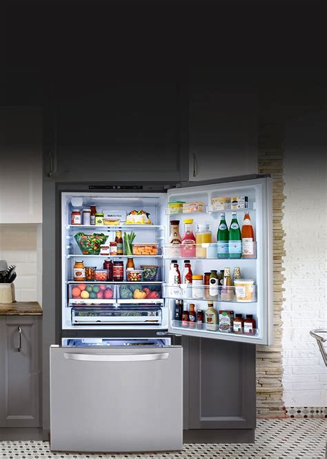 Lg Bottom Freezer Refrigerators Style And Efficiency Lg Usa