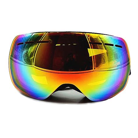 Spherical Ski Snowboard Goggles Double Layer Lens Ski Glasses Mask For