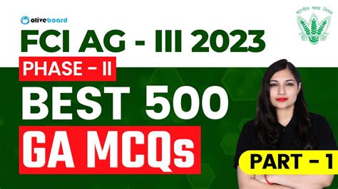 Fci Ag Mains Best Mcqs Part Fci Ag Phase Ga By