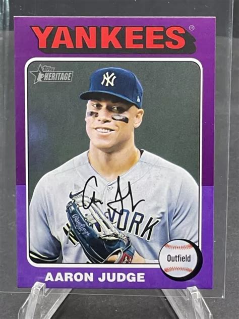 Aaron Judge Topps Heritage Mini Variante Bordure Violette Ssp