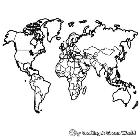 World Map Coloring Pages Free And Printable