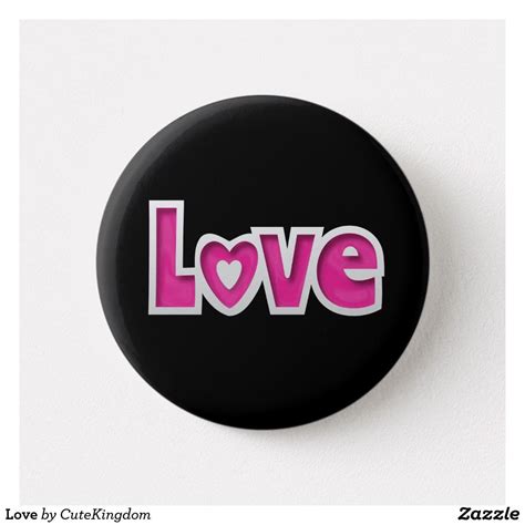 Love 6 Cm Round Badge Uk Deboss Badge Love Heart