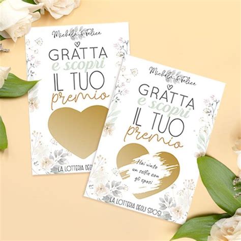 Set Da 20 Biglietti Lotteria Degli Sposi Matrimonio Gratta E Vinci