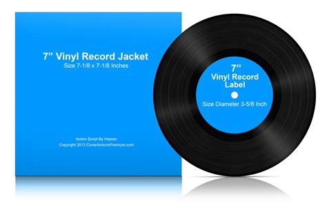 7 Inch Vinyl Lp Record Mock Ups Cover Actions Premium Mockup Psd Template