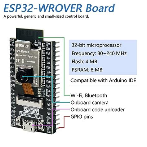 Freenove Esp Wrover Cam Board Compatible Avec Arduino Ide Cam Ra