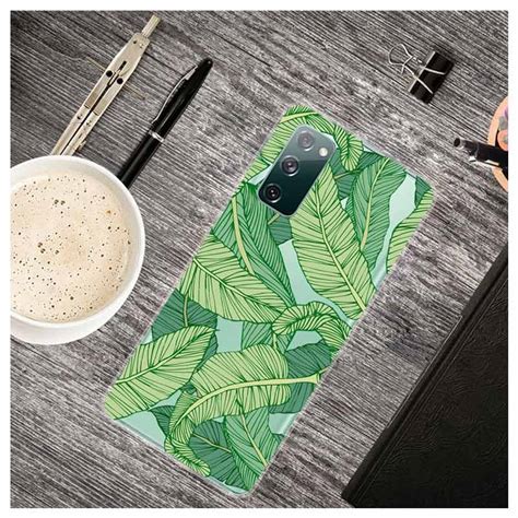 IMD Samsung Galaxy S20 FE TPU Case Green Leaves