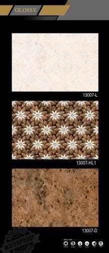 Ceramic Mulicolor Glossy Tile Thickness 6 8 Mm Size Dimension