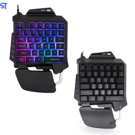 Teclado Gamer RGB Single Hand Uma Mão KP TM006 Usb Antigosthing