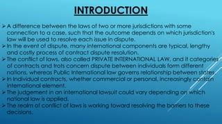 Conflict Of Laws International Contracts PPT