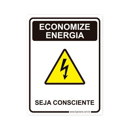 Placa Economize Energia Loja Vi Ria Produtos Para Sinaliza O Vi Ria