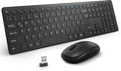 TedGem Wireless Keyboard And Mouse Set 2 4G Ultra Slim Keyboard And