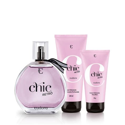 Kit Chic Retrô Completo Eudora Chic retro Desodorante Frascos de