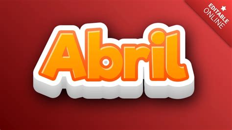 abril orange  text effect generator