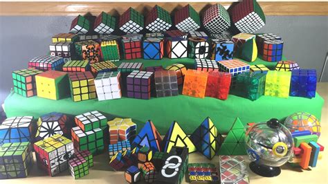 New Rubiks Cube Collection End Of 2015 60 Cubes Youtube