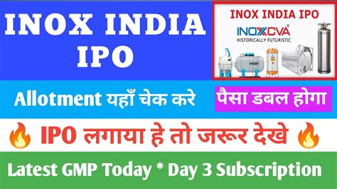 Inox India Ipo Allotment Inox India Ipo