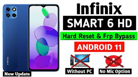 Infinix Smart 6HD Hard Reset Frp Bypass Android 11 Without PC