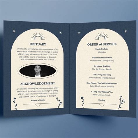 Funeral Program Template Love Yourself Song, Order Of Service, Scripture Reading, Whole Heart ...