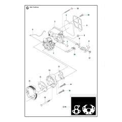 240 E Series Trio Brake Chainsaw Parts Husqvarna Series 2 Petrol