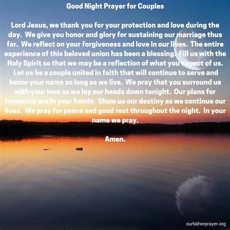 Good Night And End Of Day Prayers For The Christian Soul