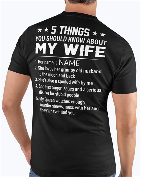 5 Things You Should Know About My Wife Shirt • Shirtnation Shop