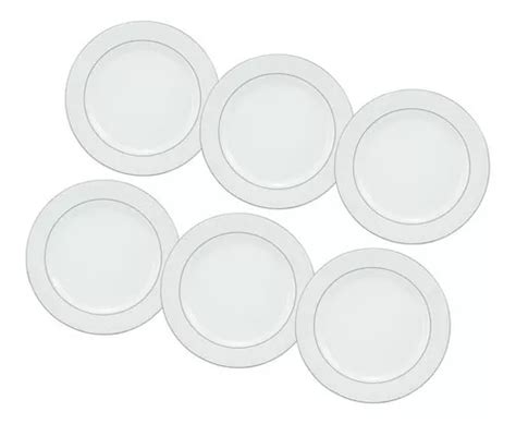 Kit Con 6 Platos Planos De 27 Cm Martha Porcelana Schmidt MercadoLibre