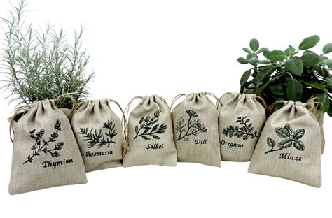 Herb Bag Sage Linen Sack Linen Bag For Dried Herbs Etsy Uk