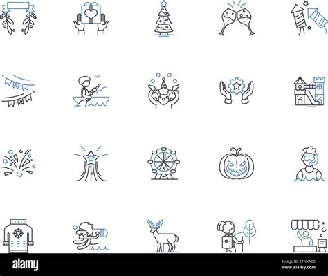 Reprieves Line Icons Collection Respite Break Intermission Relief